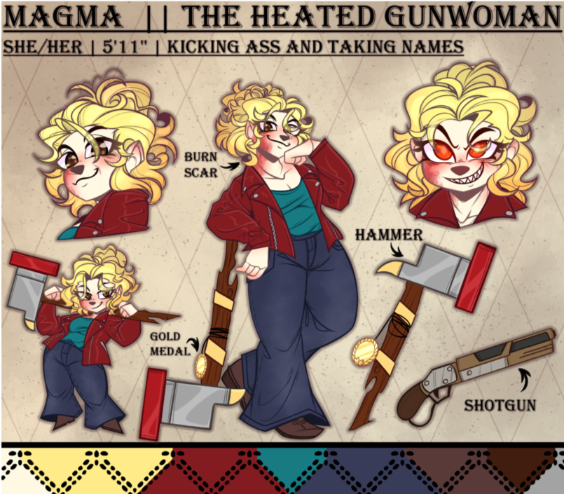 Magma Ref Sheet by @PropertyOfHog on Twitter