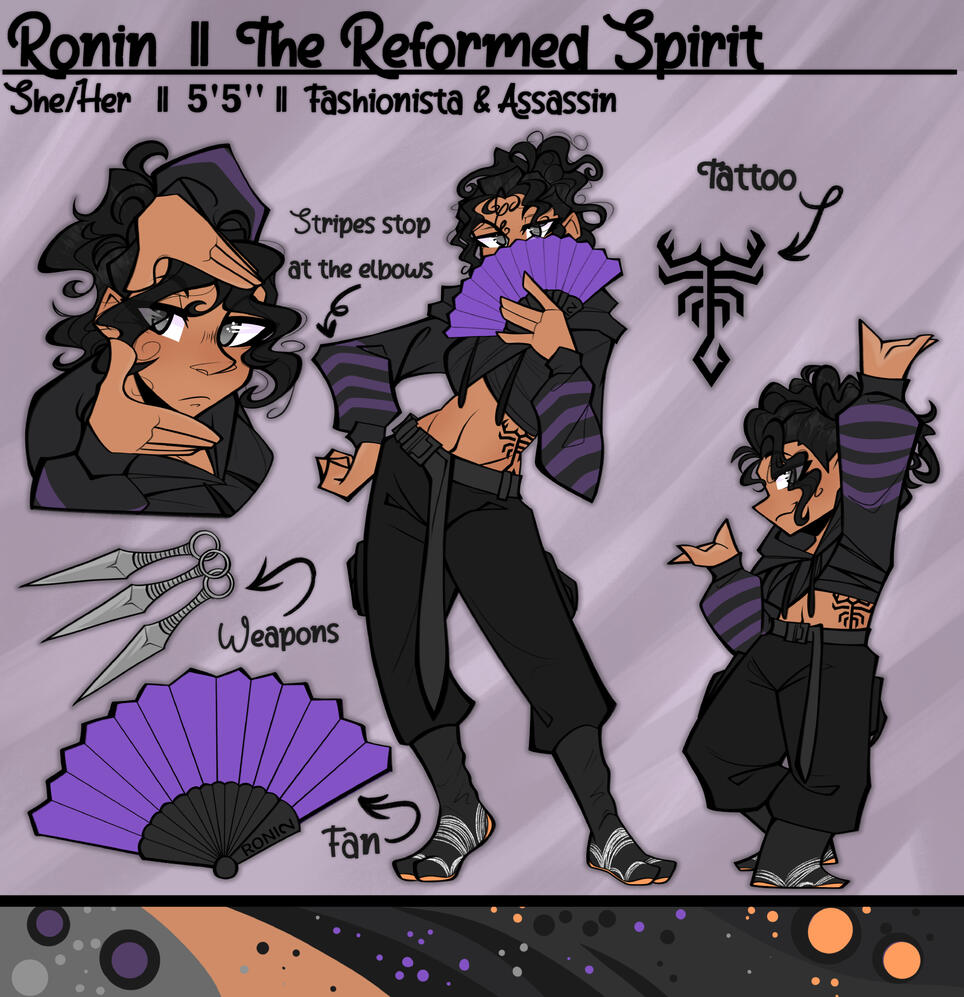 Ronin Reference Sheet by @PropertyOfHog on Twitter